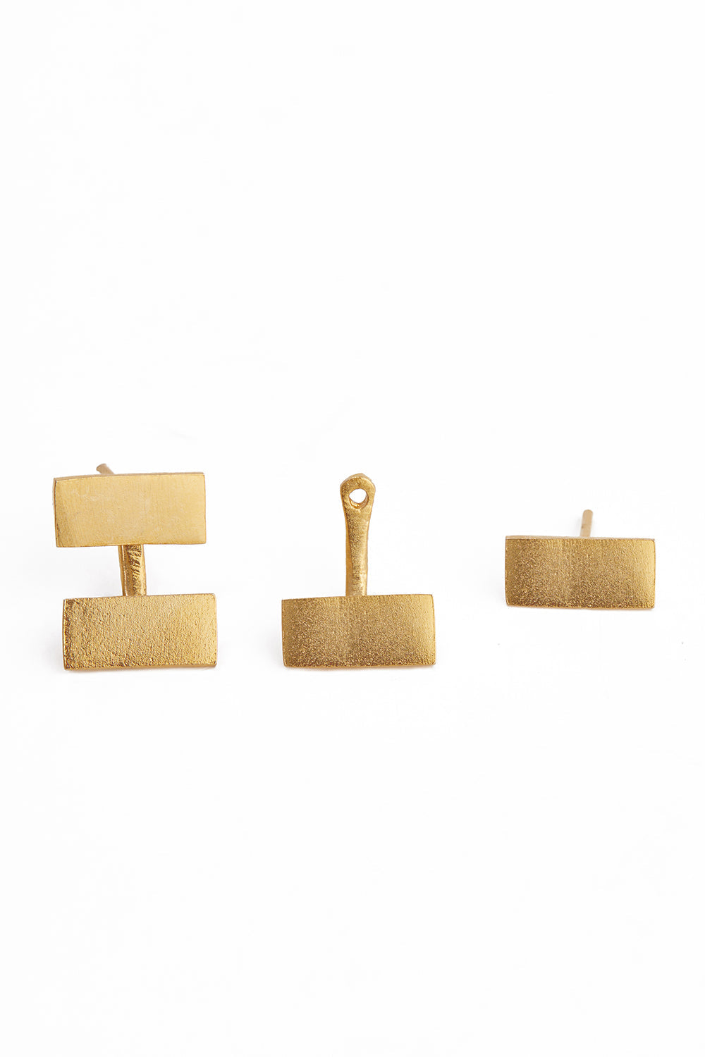 Golden Biscuit Drop Earrings