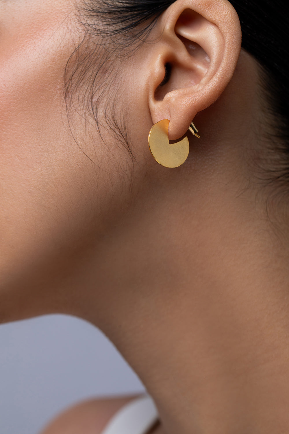 Golden Crescent Earrings