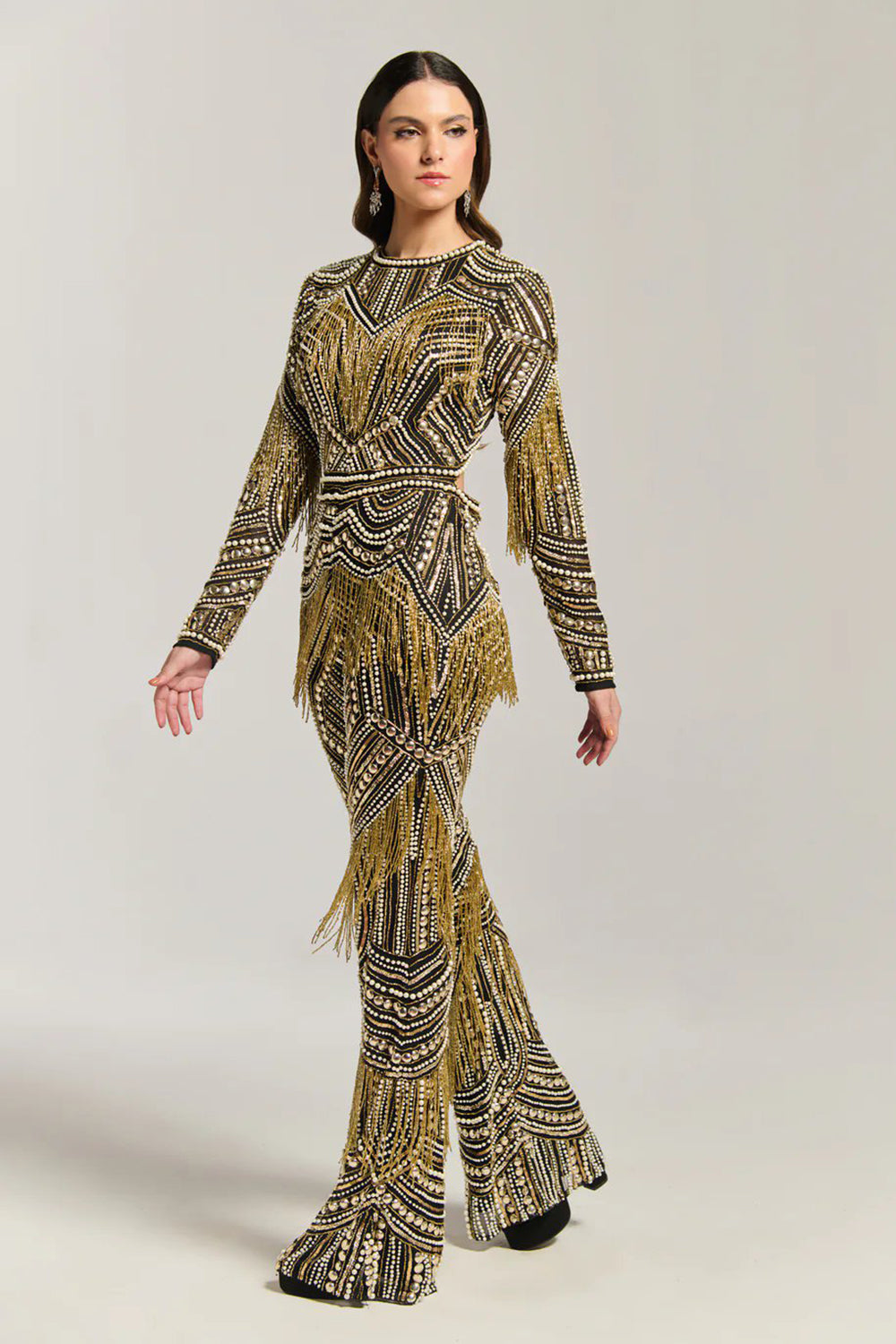 Golden Fringe Jumpsuit