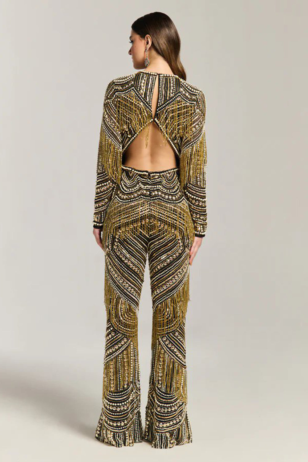 Golden Fringe Jumpsuit