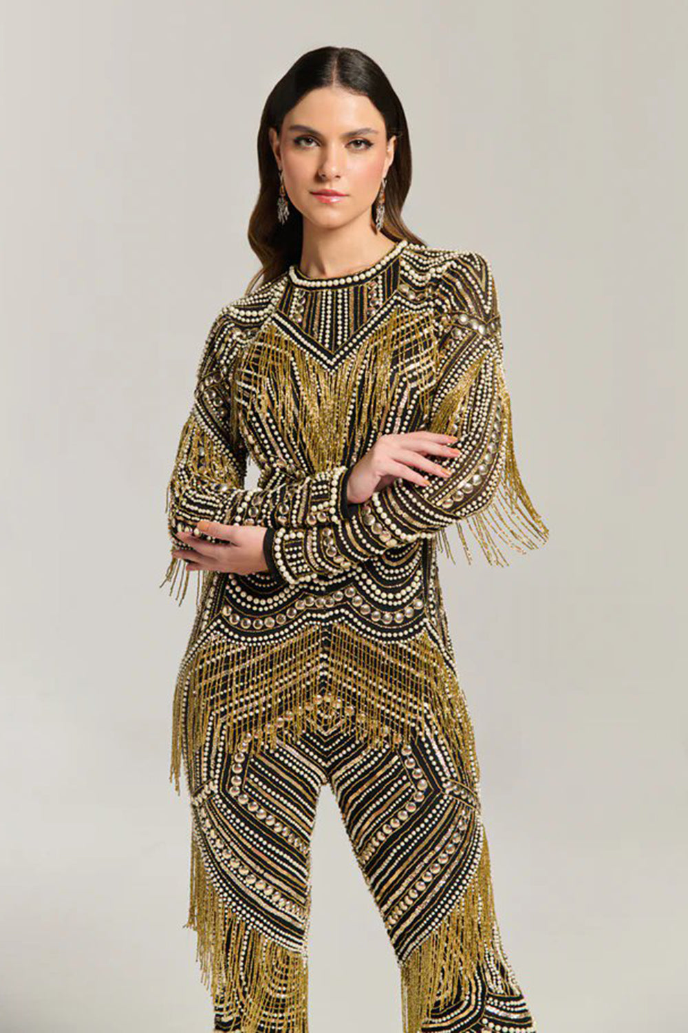 Golden Fringe Jumpsuit