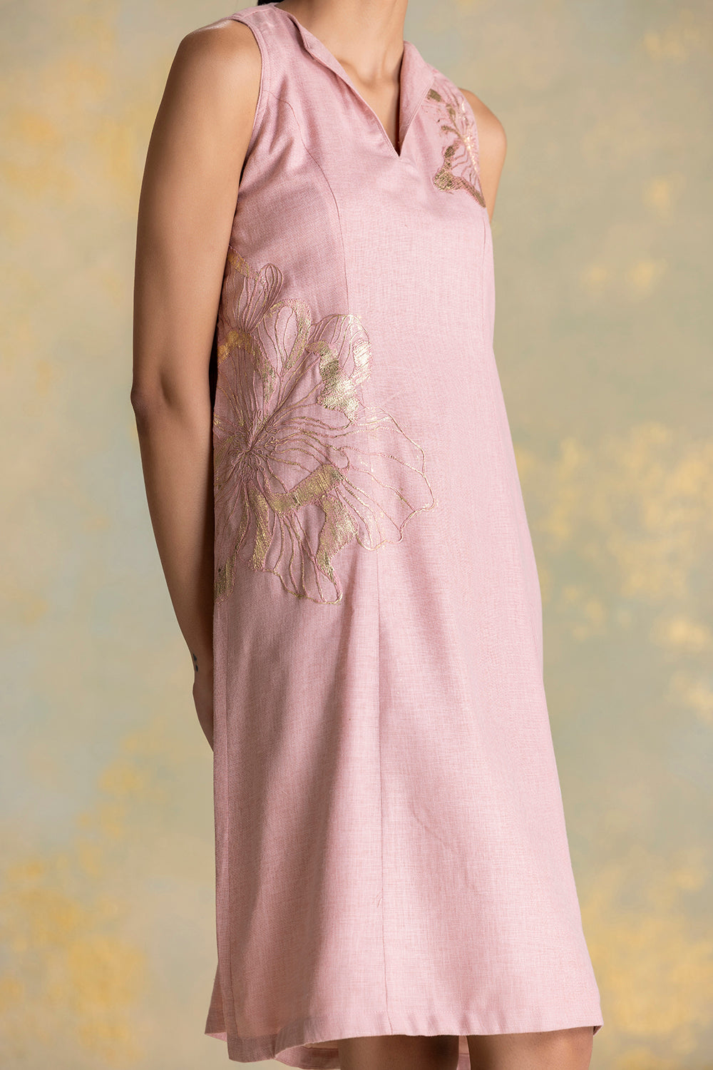 Golden Grace Daisy Dress