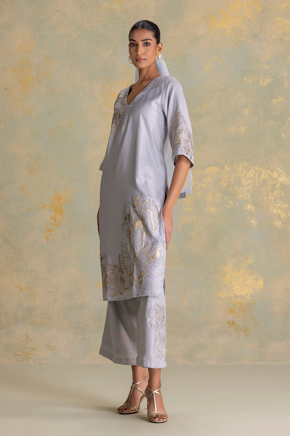 Golden Grace Kurta Set