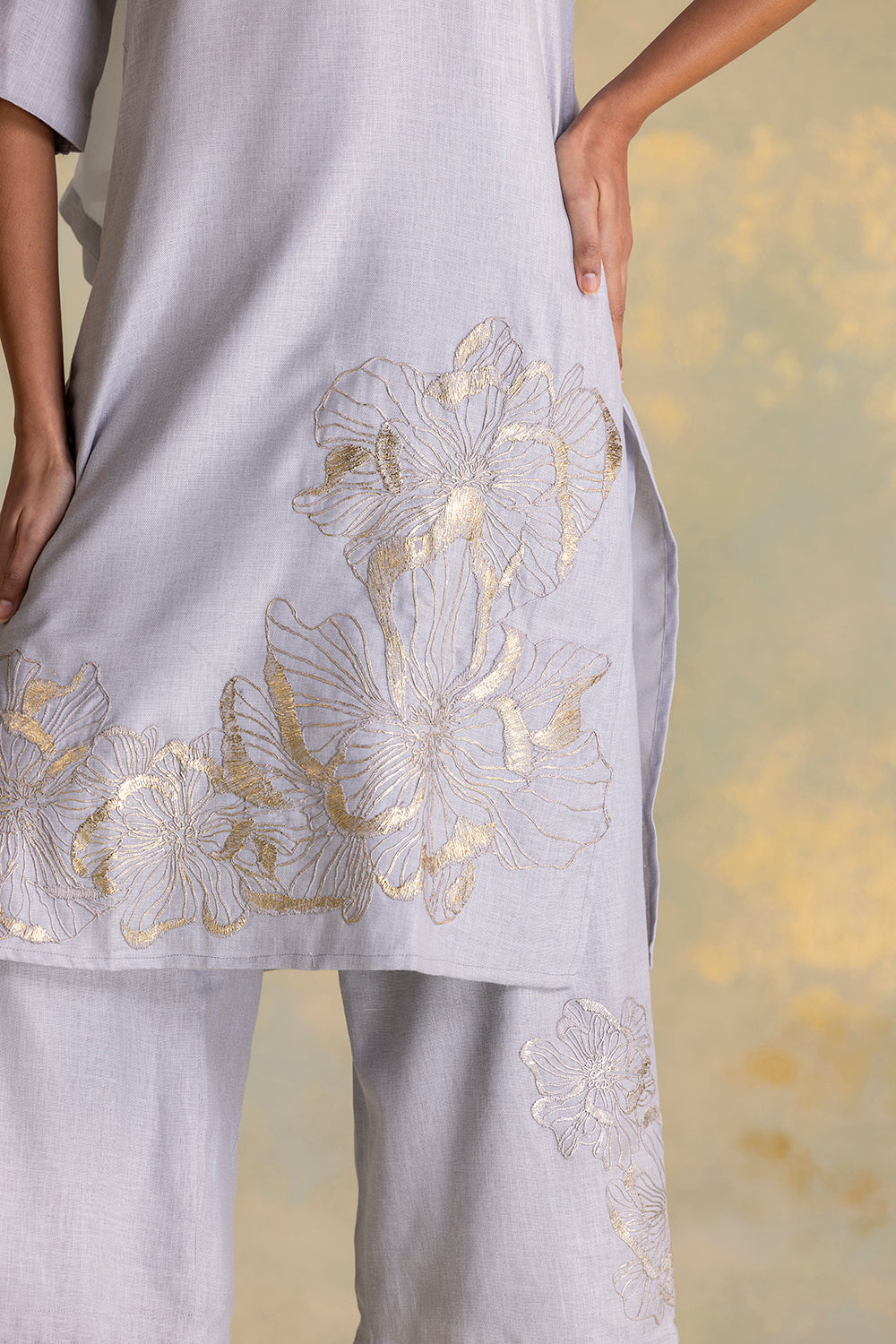 Golden Grace Kurta Set