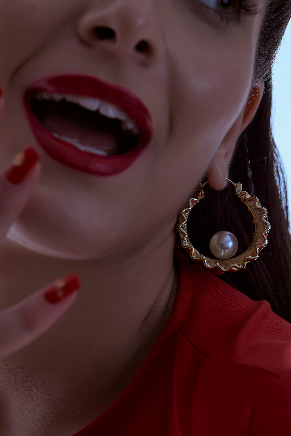 Golden Oyster Hoops