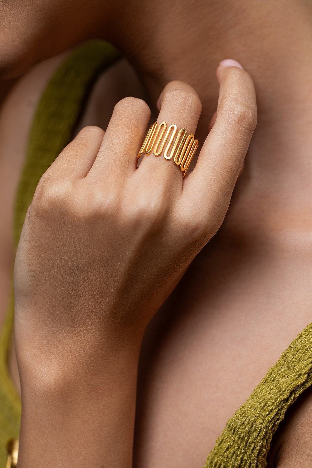 Golden Spiral Meadow Ring