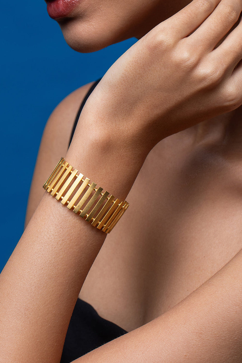 Golden Striped Fence Bracelet