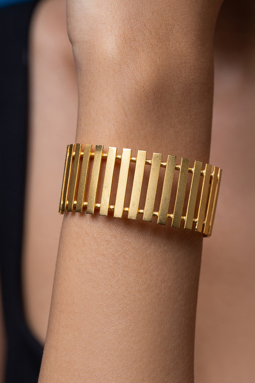Golden Striped Fence Bracelet