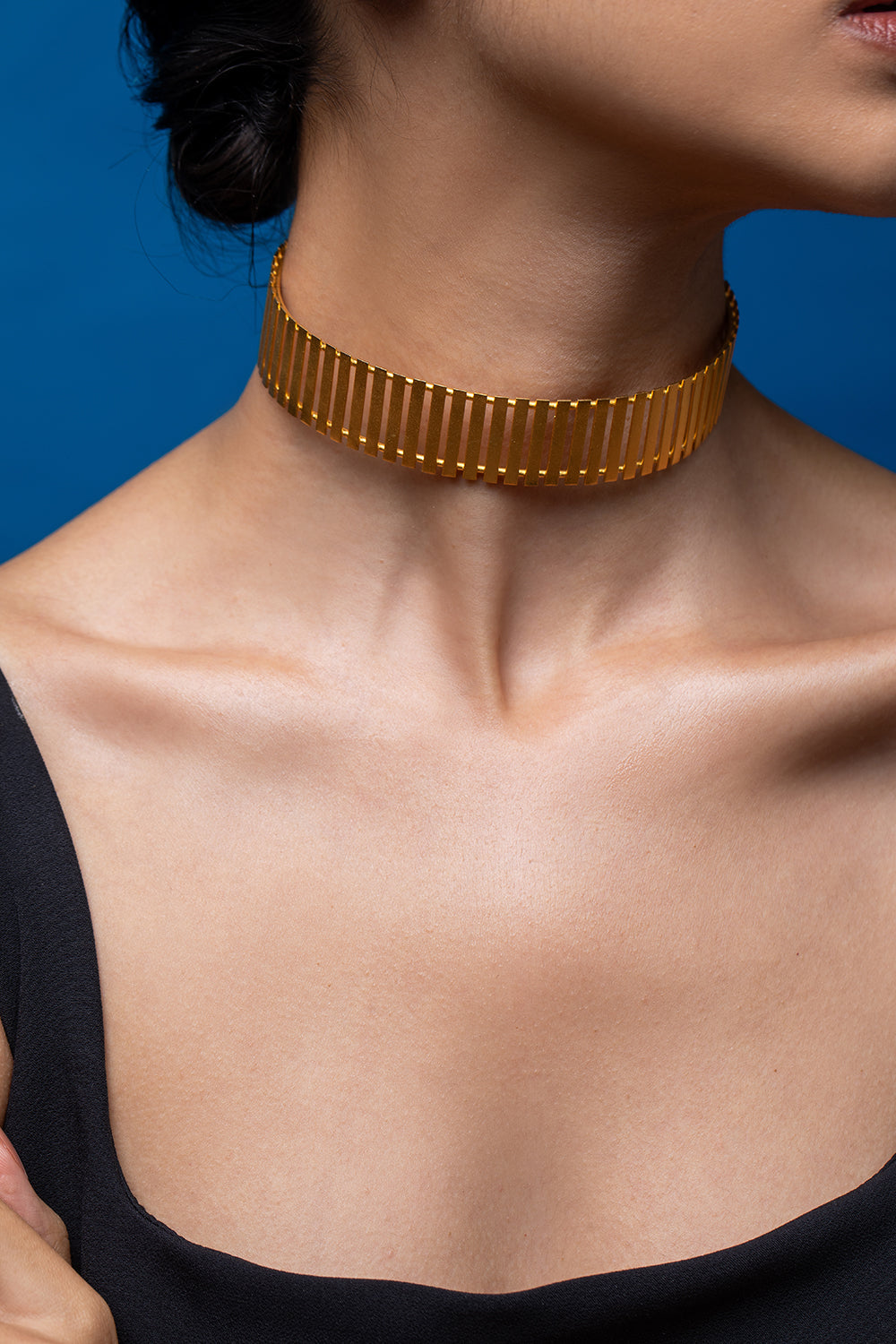 Golden Striped Fence Choker