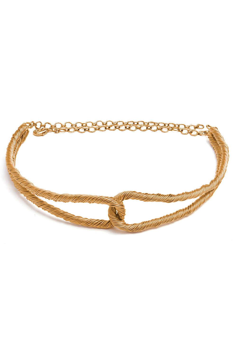 Golden Threaded Interlocked Choker