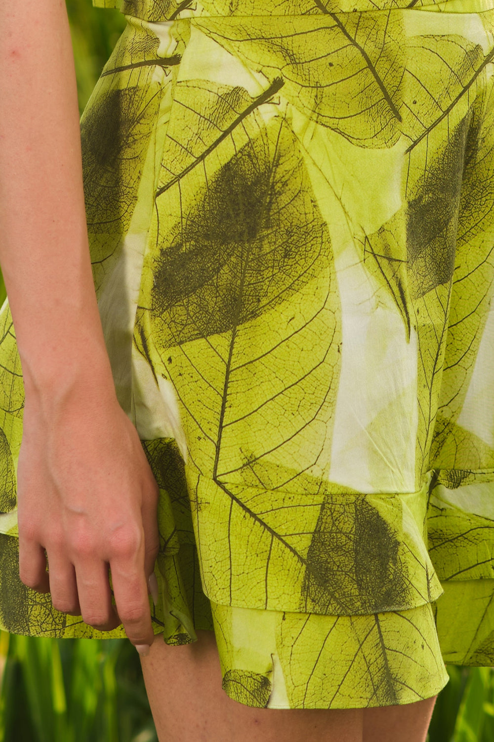 Green Ferns Short Skirt