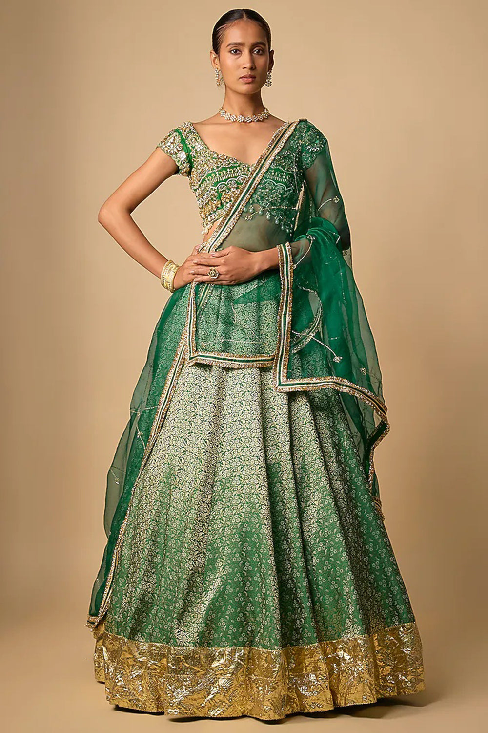 Green Lehenga Set