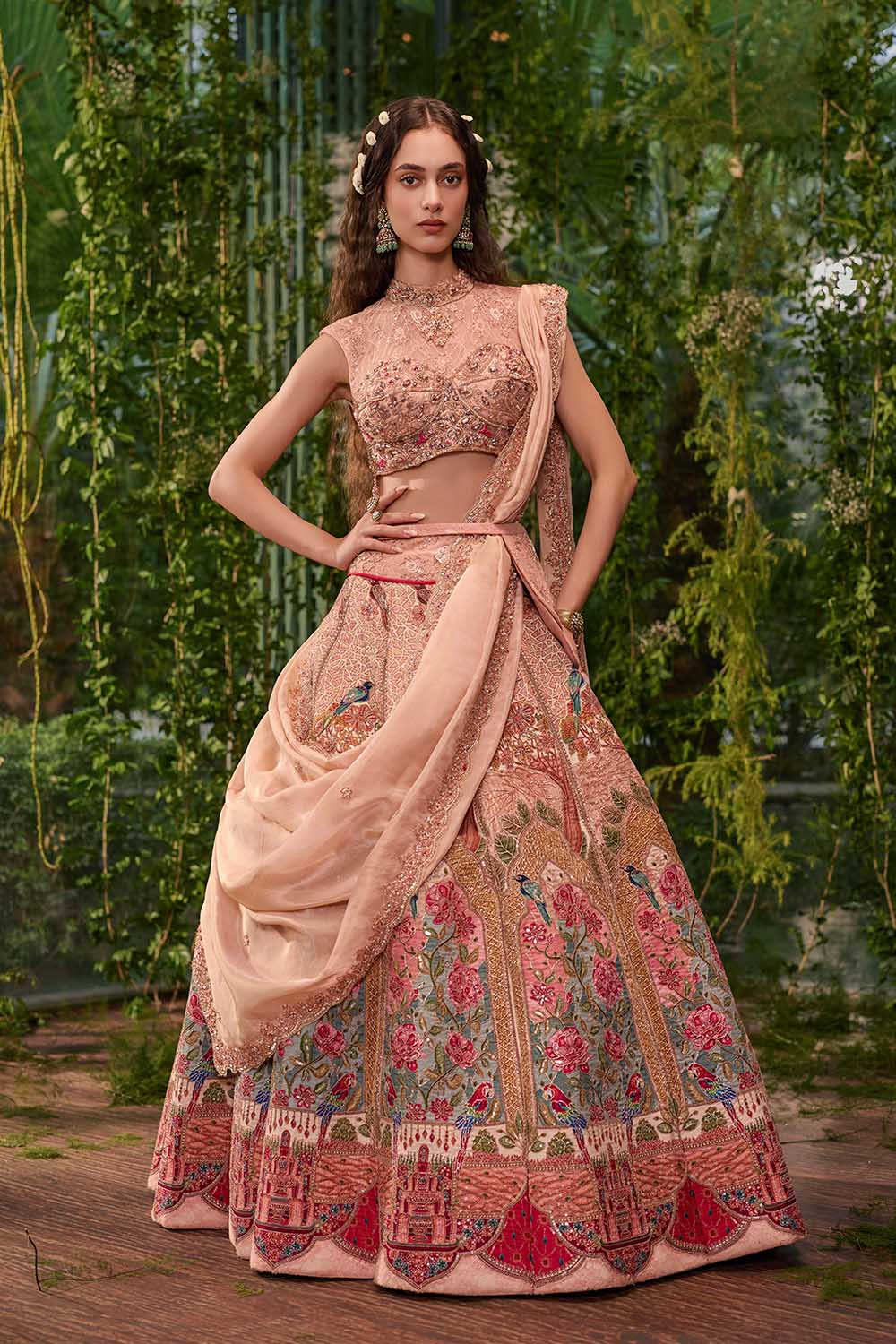 Gulnaar- The Rose Garden Lehenga