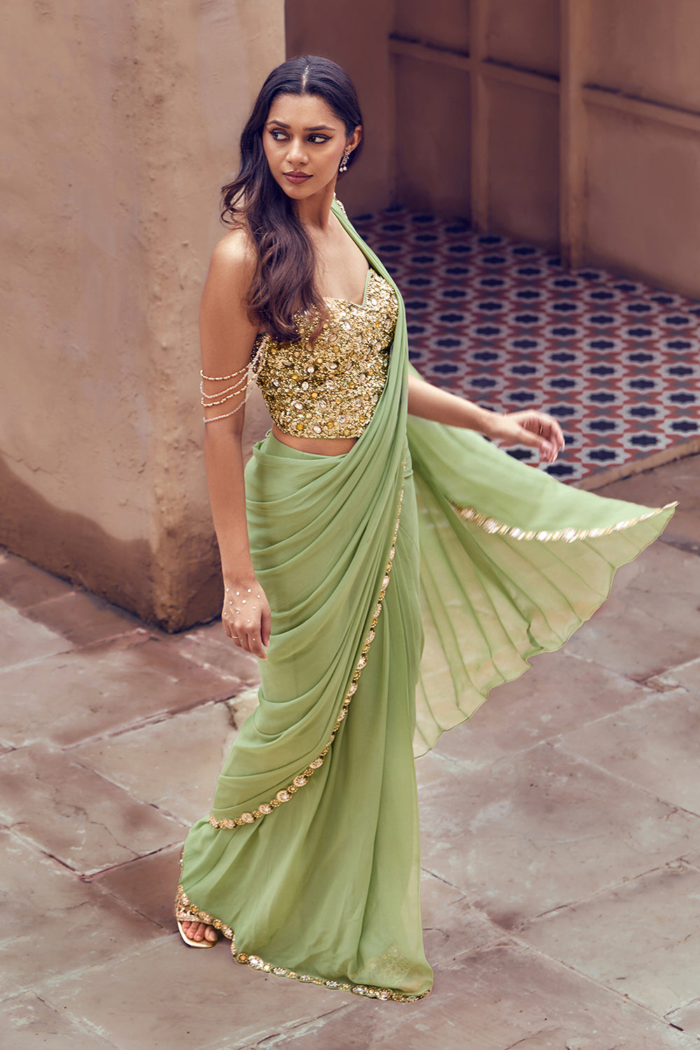 Harit Meher Corset Saree