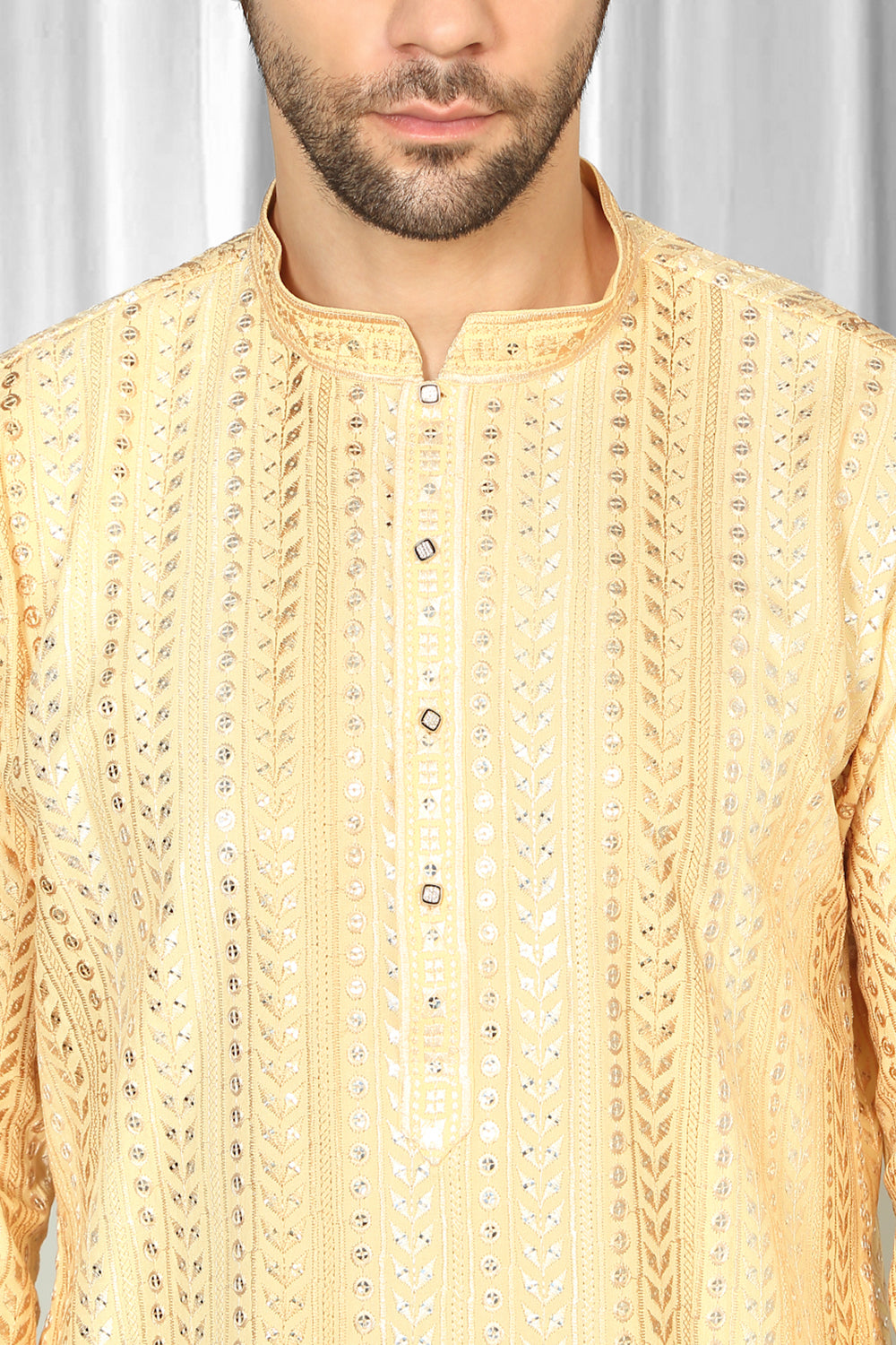 Harshollas Embroidered Kurta With Back Elastic Pants