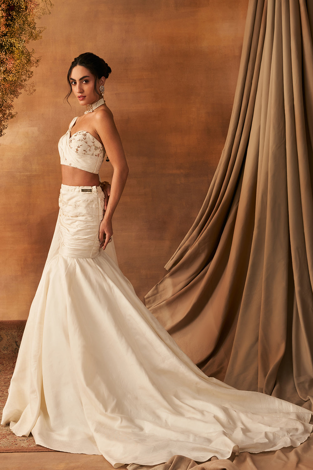 Heloi Essence Draped Skirt set