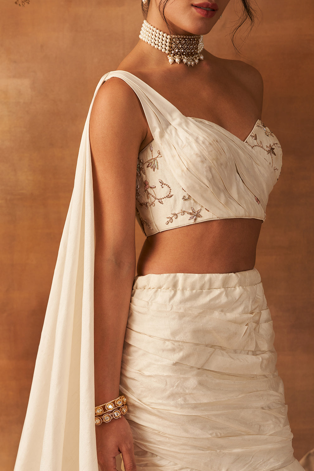 Heloi Essence Draped Skirt set