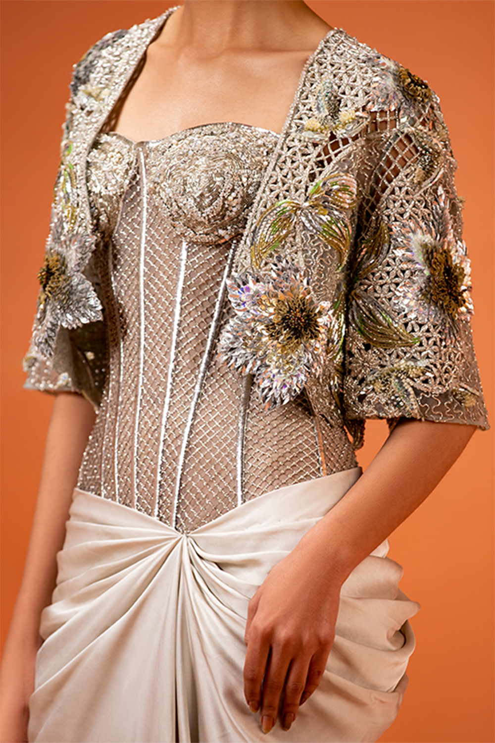 Icicle Corset Dress and Cropped Jacket