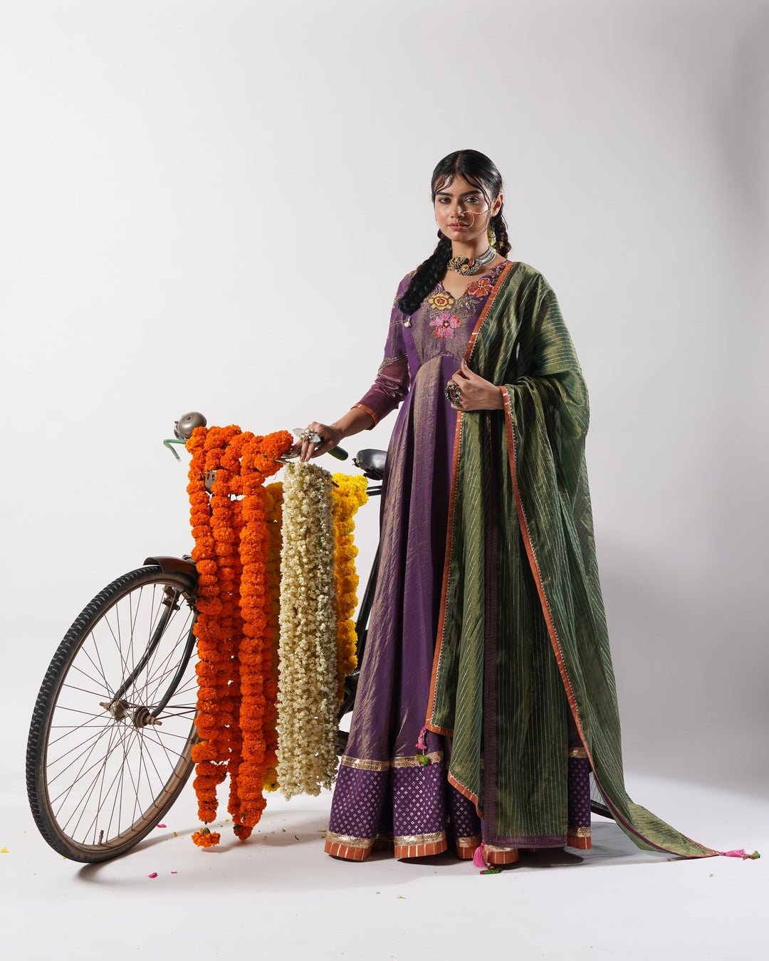 Heer-Purple Aura Embroidered Anarkali Set