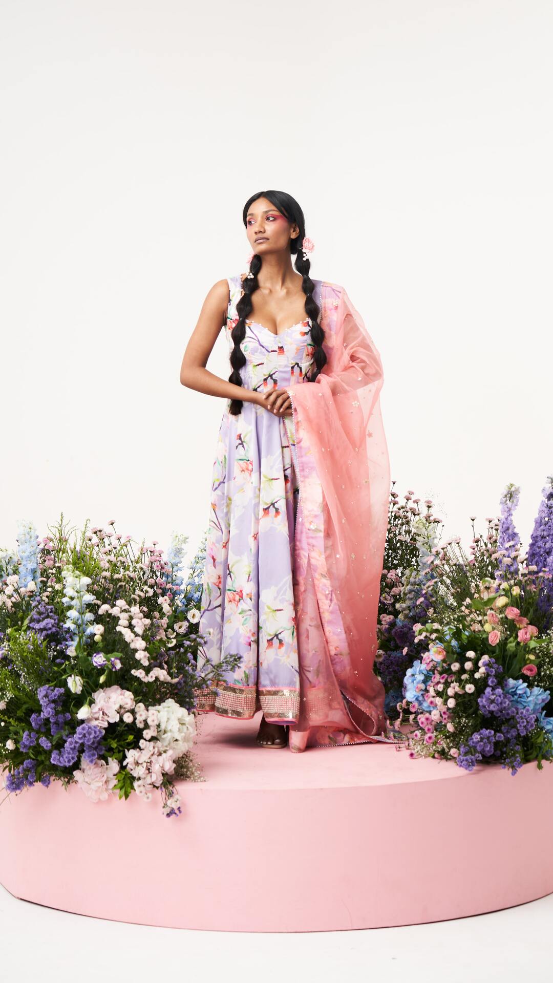 Lilium Lilac Anarkali Set