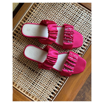 Inara Ruffle Flats - Fuschia Pink