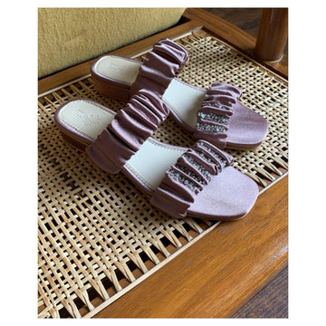 Inara Ruffle Flats - Dusty Peach