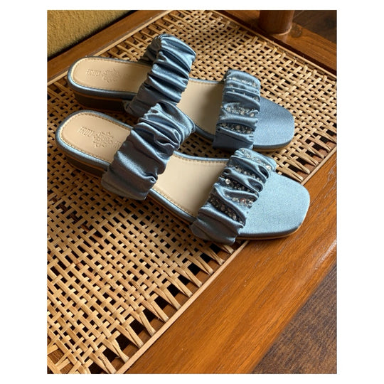 Inara Ruffle Flats - Bright Blue