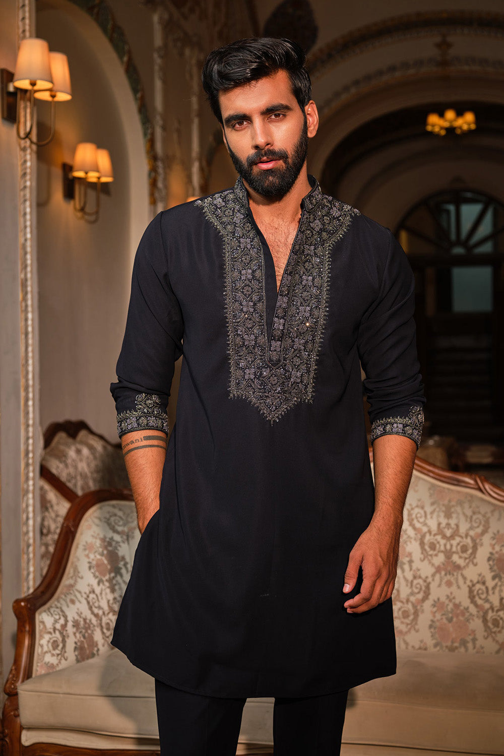 Imperial Noir Kurta Set