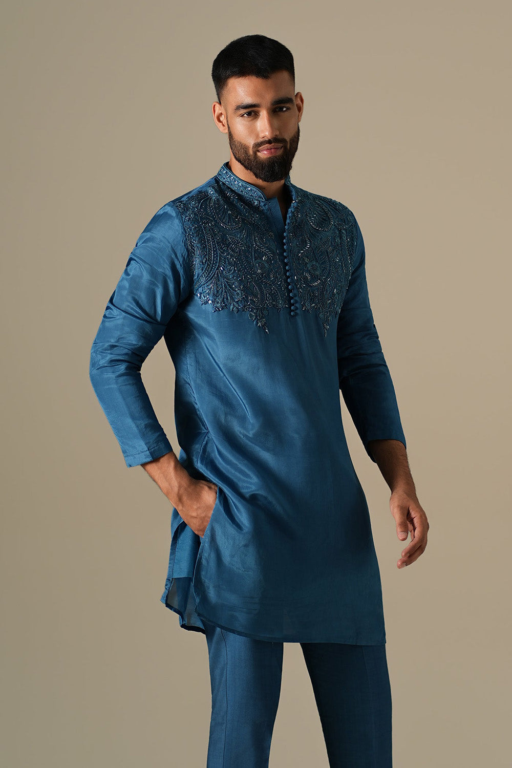 Indigo Starlit Kurta Set