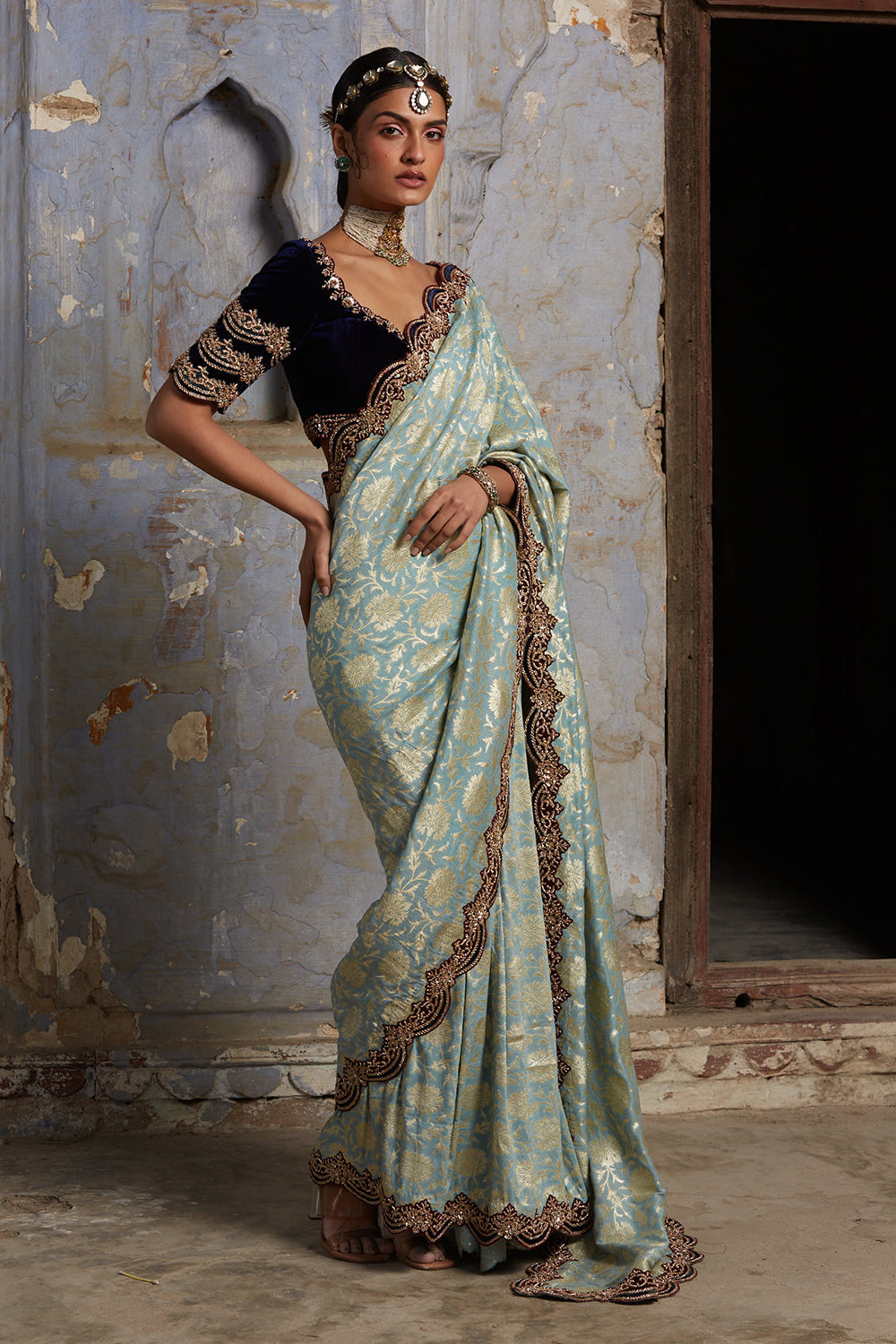 Jade Green Banarsi Saree