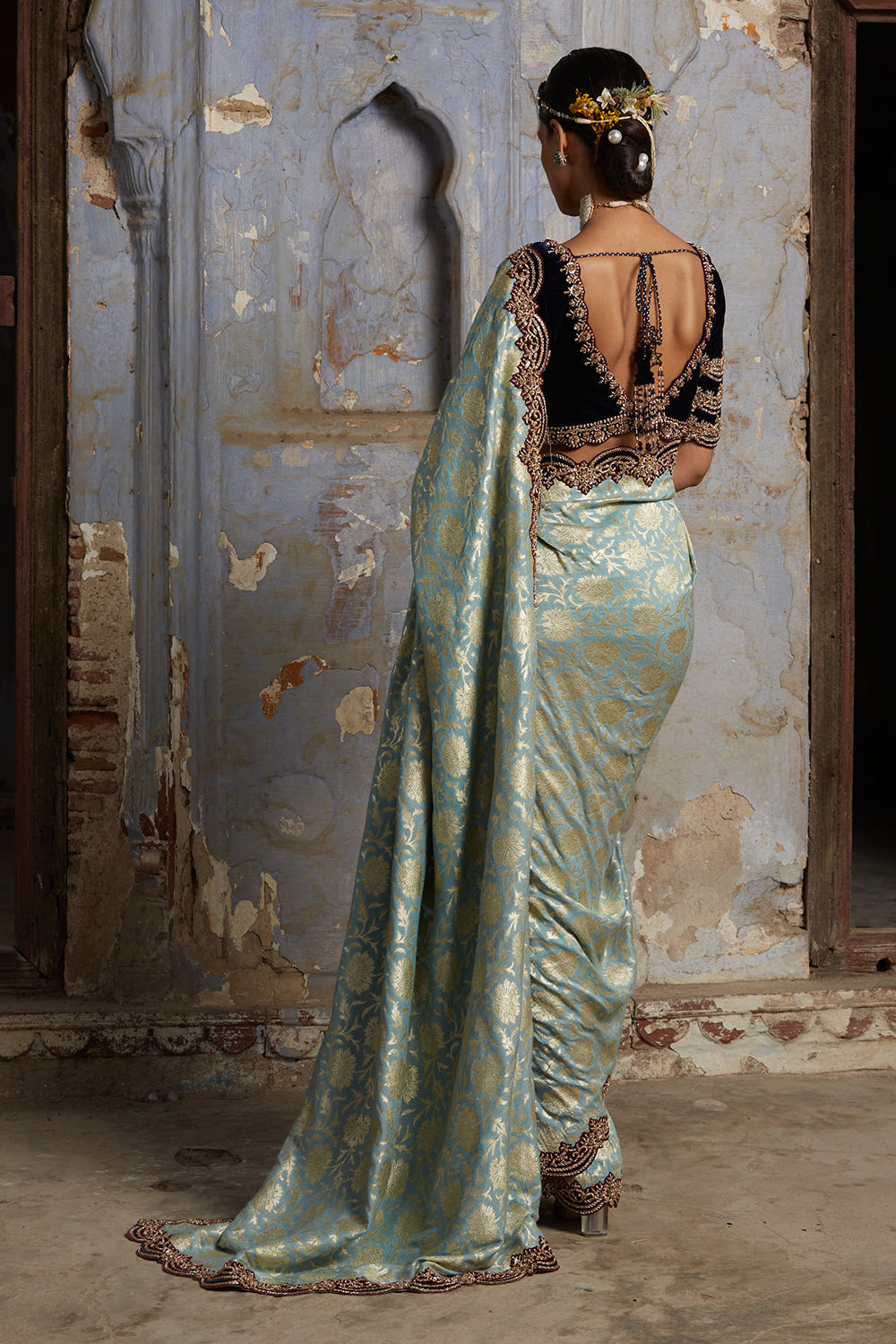 Jade Green Banarsi Saree