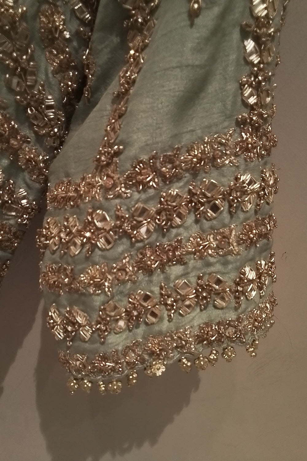 Jade Green Ombre Organza Saree
