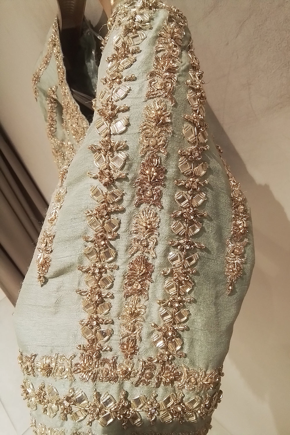 Jade Green Ombre Organza Saree