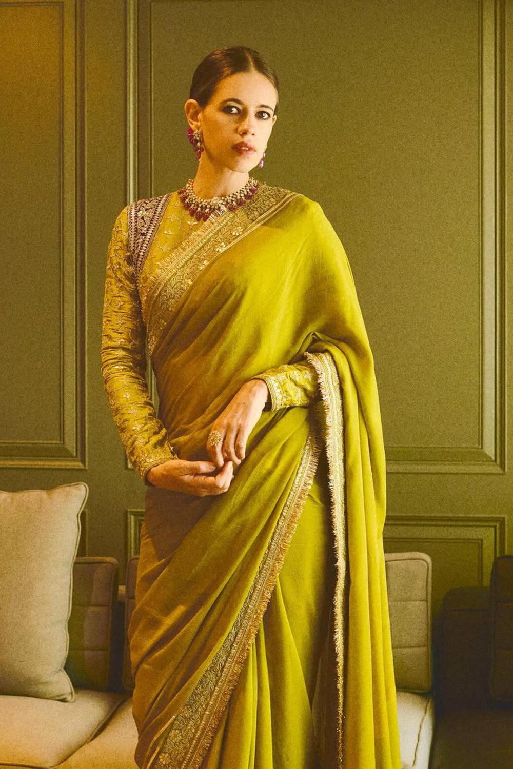 Kalki Koechlin in Nizaam Saree Set