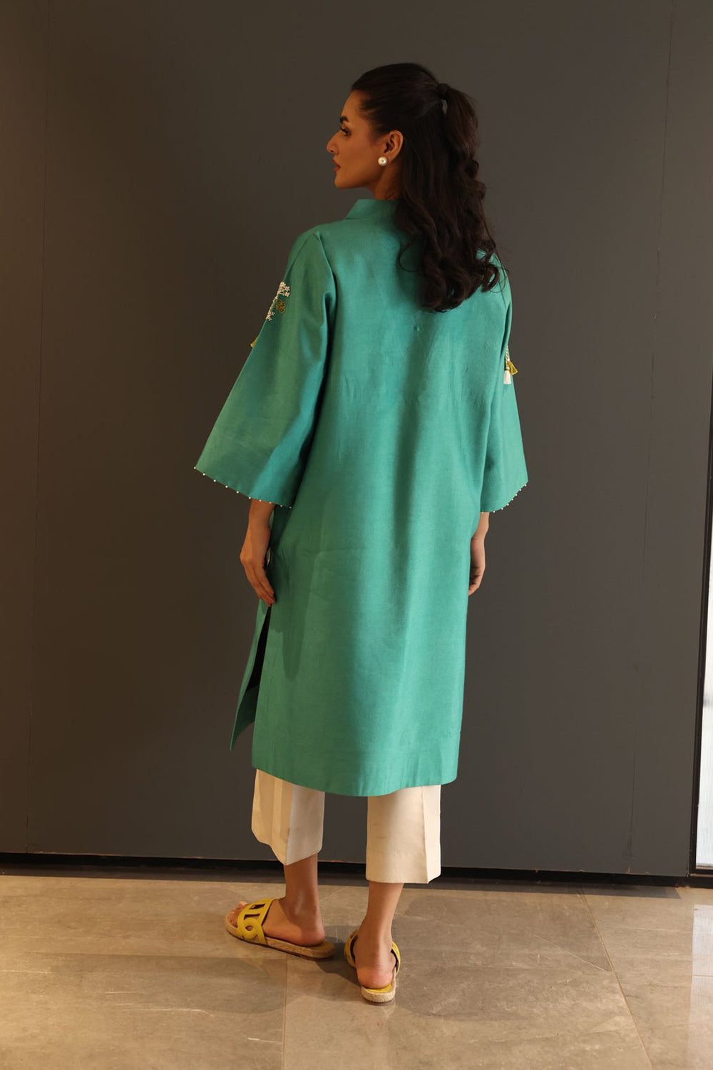 Khushboo & Pankaj Botanical Threadwork Kurta Set