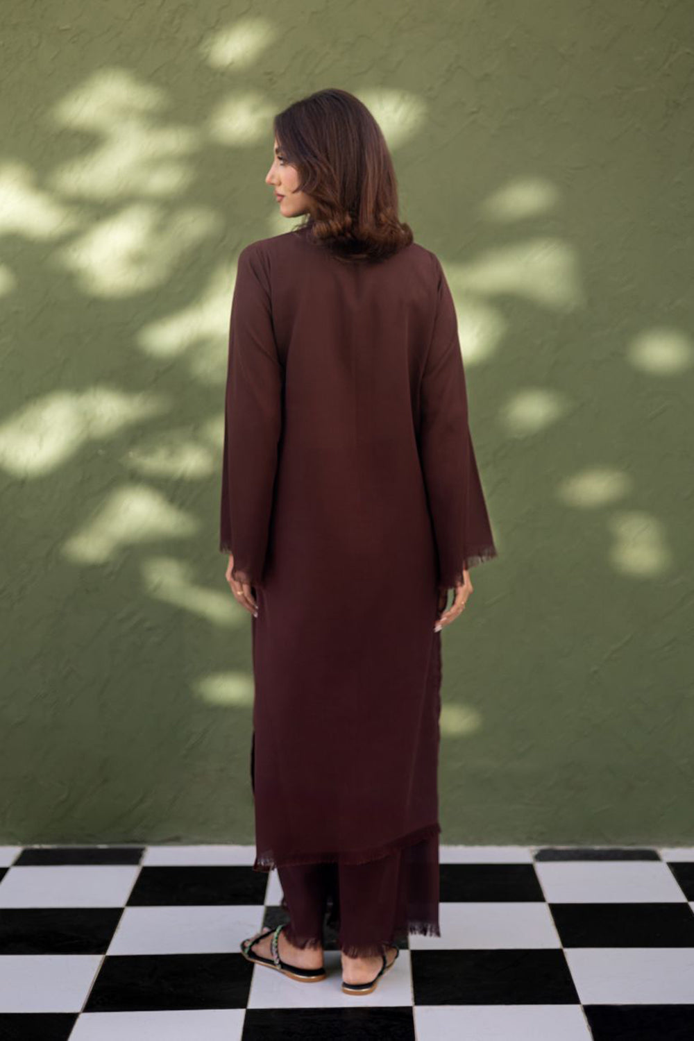 Khushboo & Pankaj Deep Cocoa Button Kurta Set