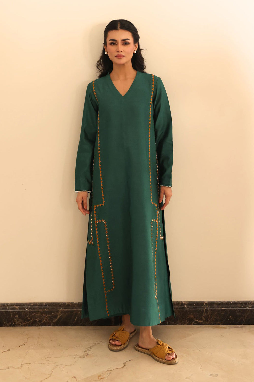 Khushboo & Pankaj Forest Threadwork Kurta Set