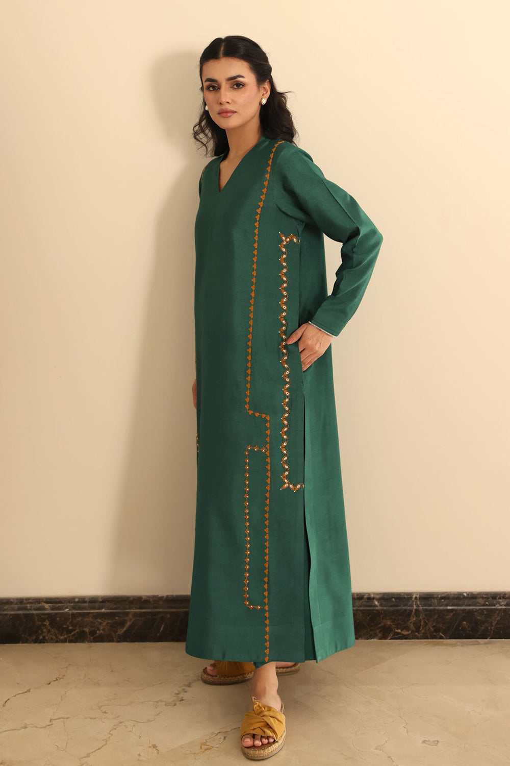 Khushboo & Pankaj Forest Threadwork Kurta Set