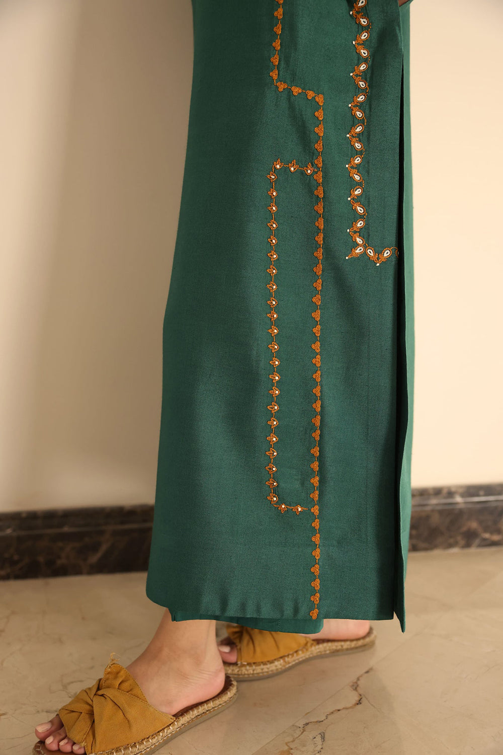 Khushboo & Pankaj Forest Threadwork Kurta Set