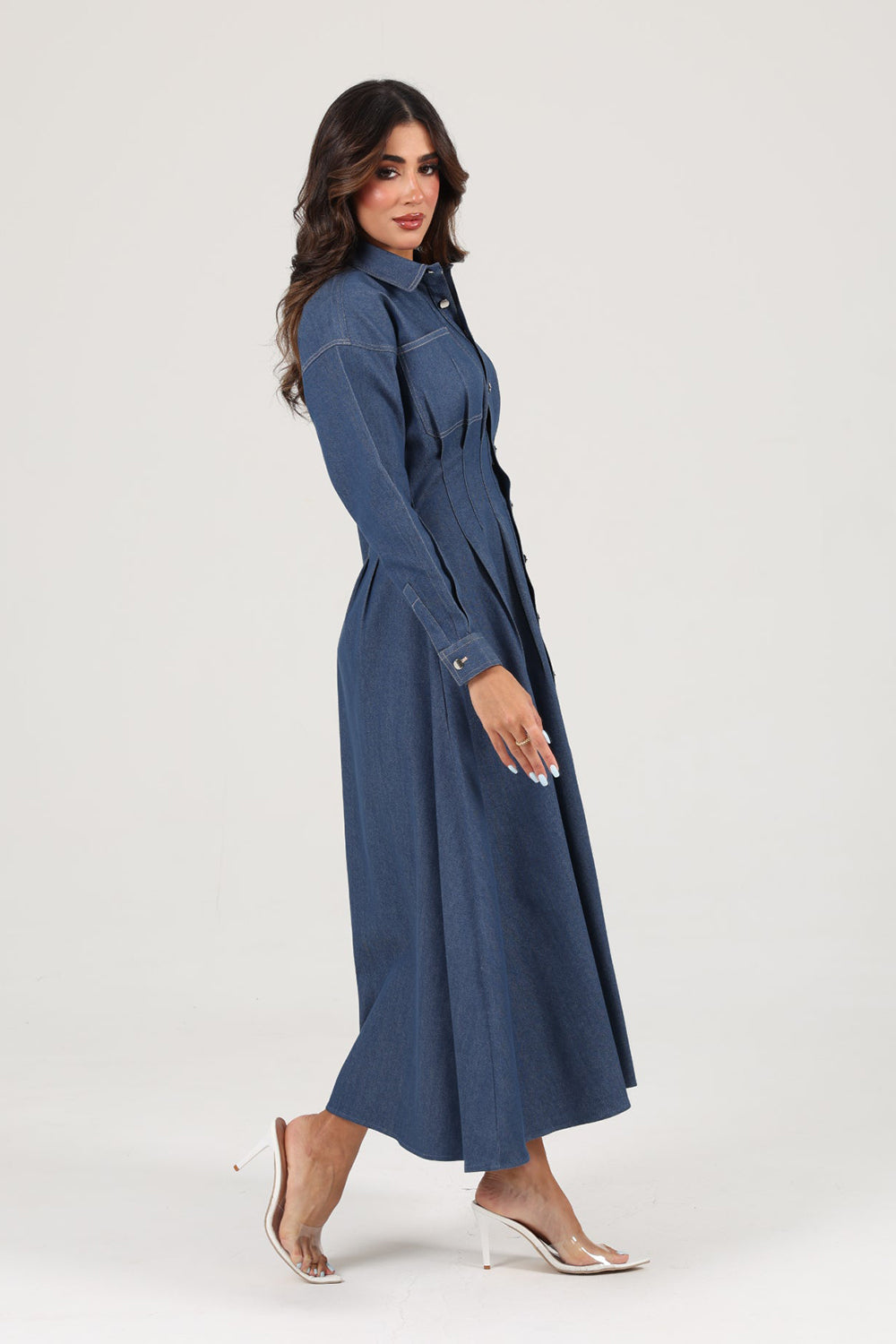 Khushboo & Pankaj Indigo Tailored Denim Shirt Dress