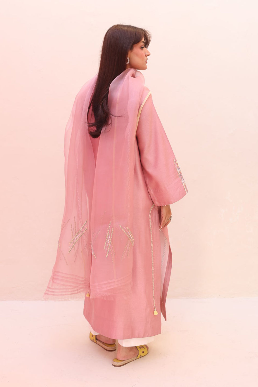 Khushboo & Pankaj Rose Blush Embroidered Kurta Set