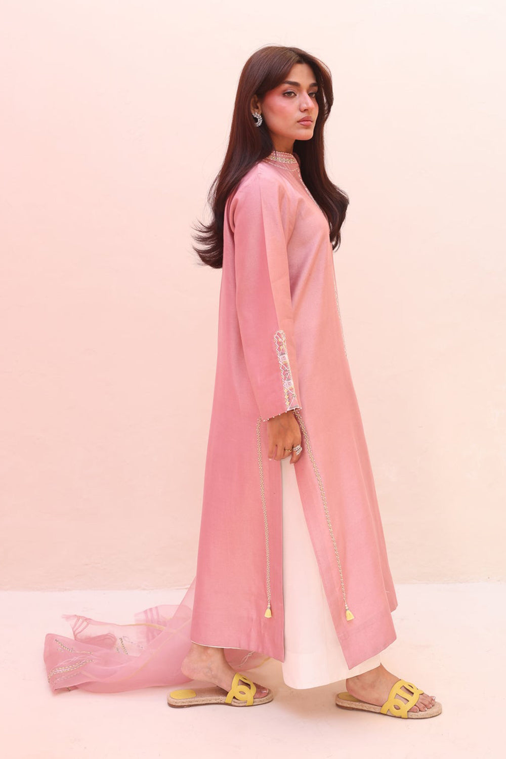 Khushboo & Pankaj Rose Blush Embroidered Kurta Set