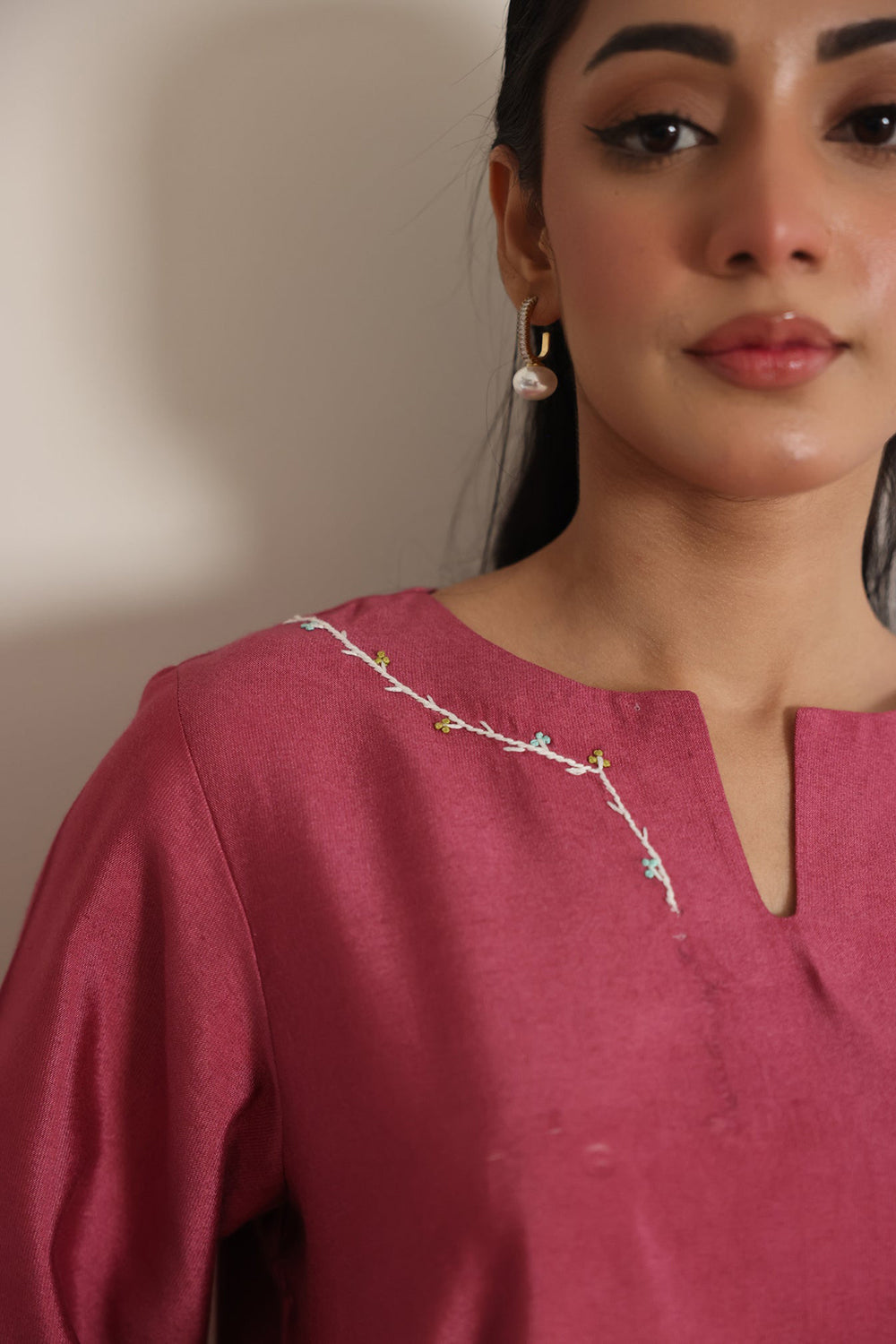 Khushboo & Pankaj Rustic Rose Handwork Kurta