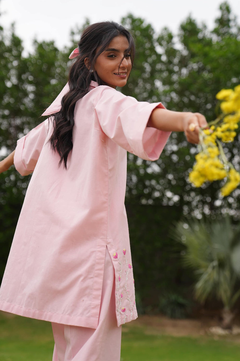 Khushboo & Pankaj Summer Pink Co-ord Set