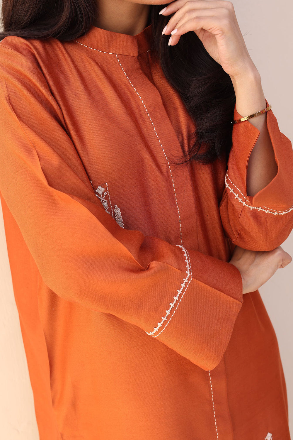 Khushboo & Pankaj Sunset Orange Straight Kurta Set