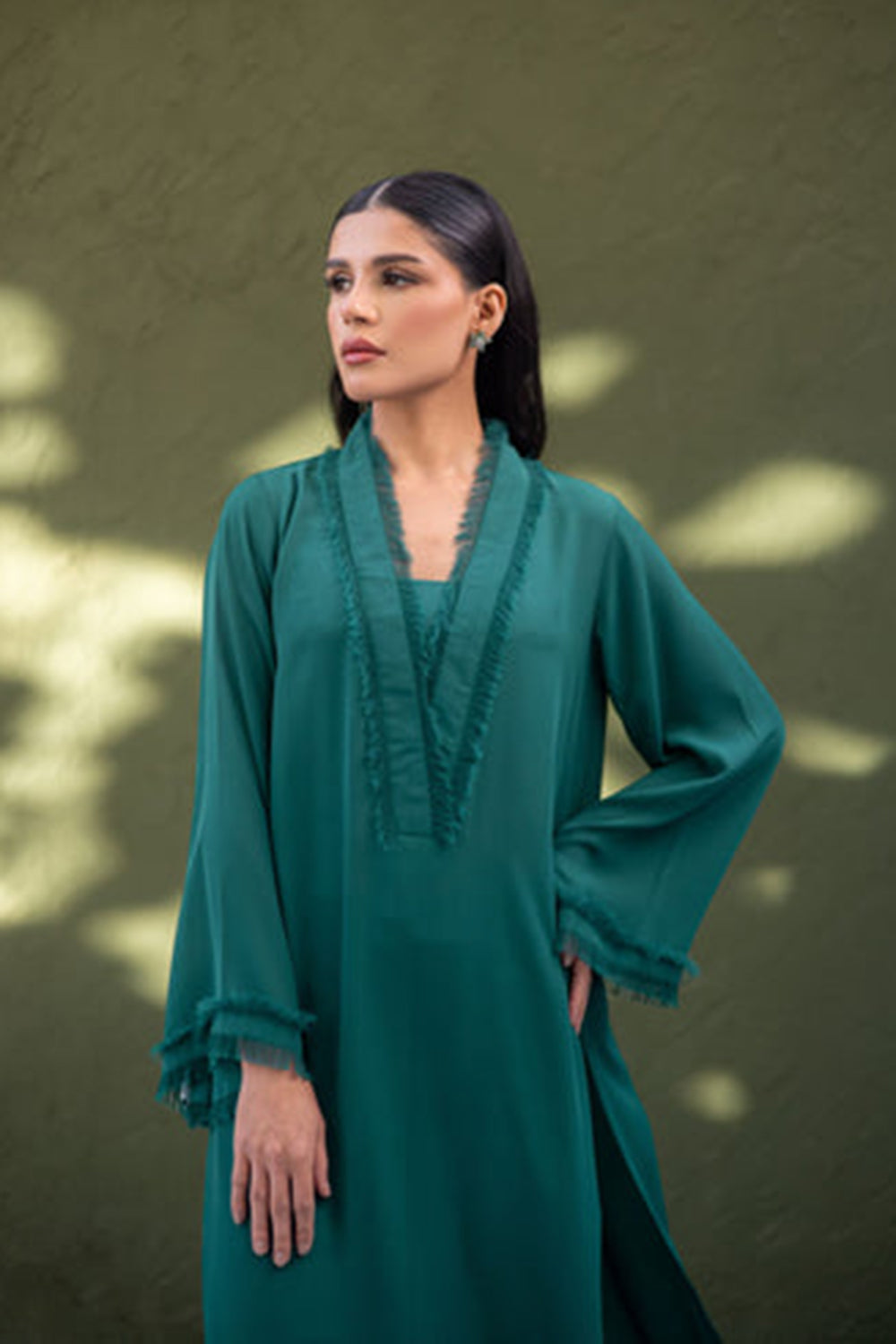 Khushboo & Pankaj Teal Tide Kurta Set
