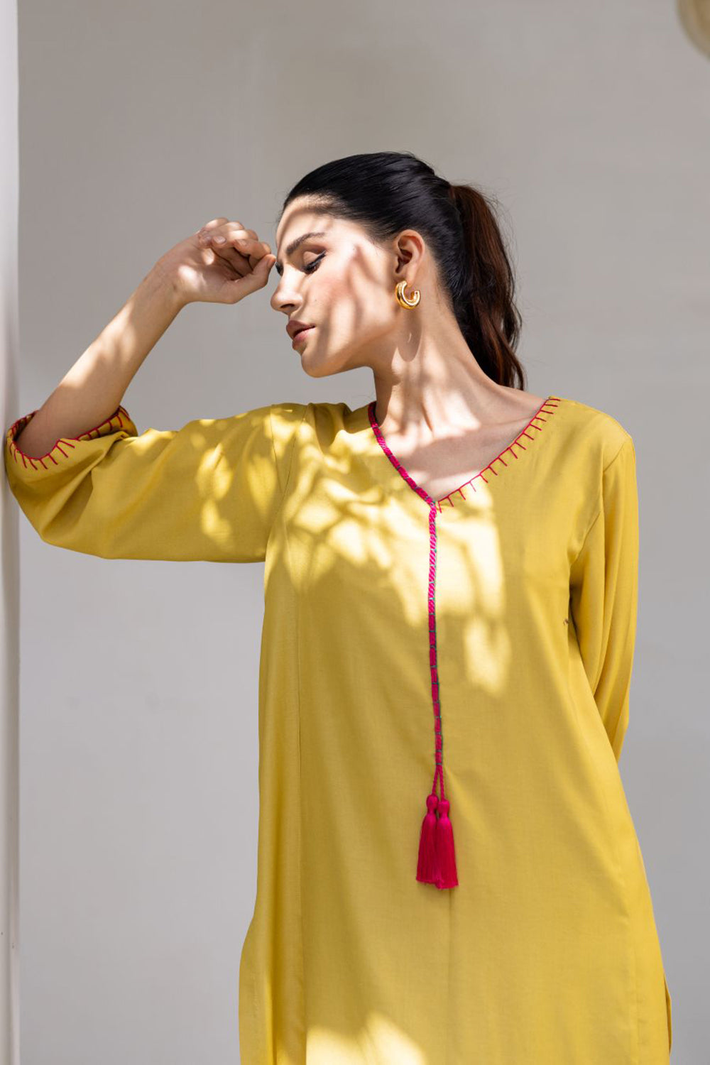 Khushboo & Pankaj Yellow Summer Kurta Set