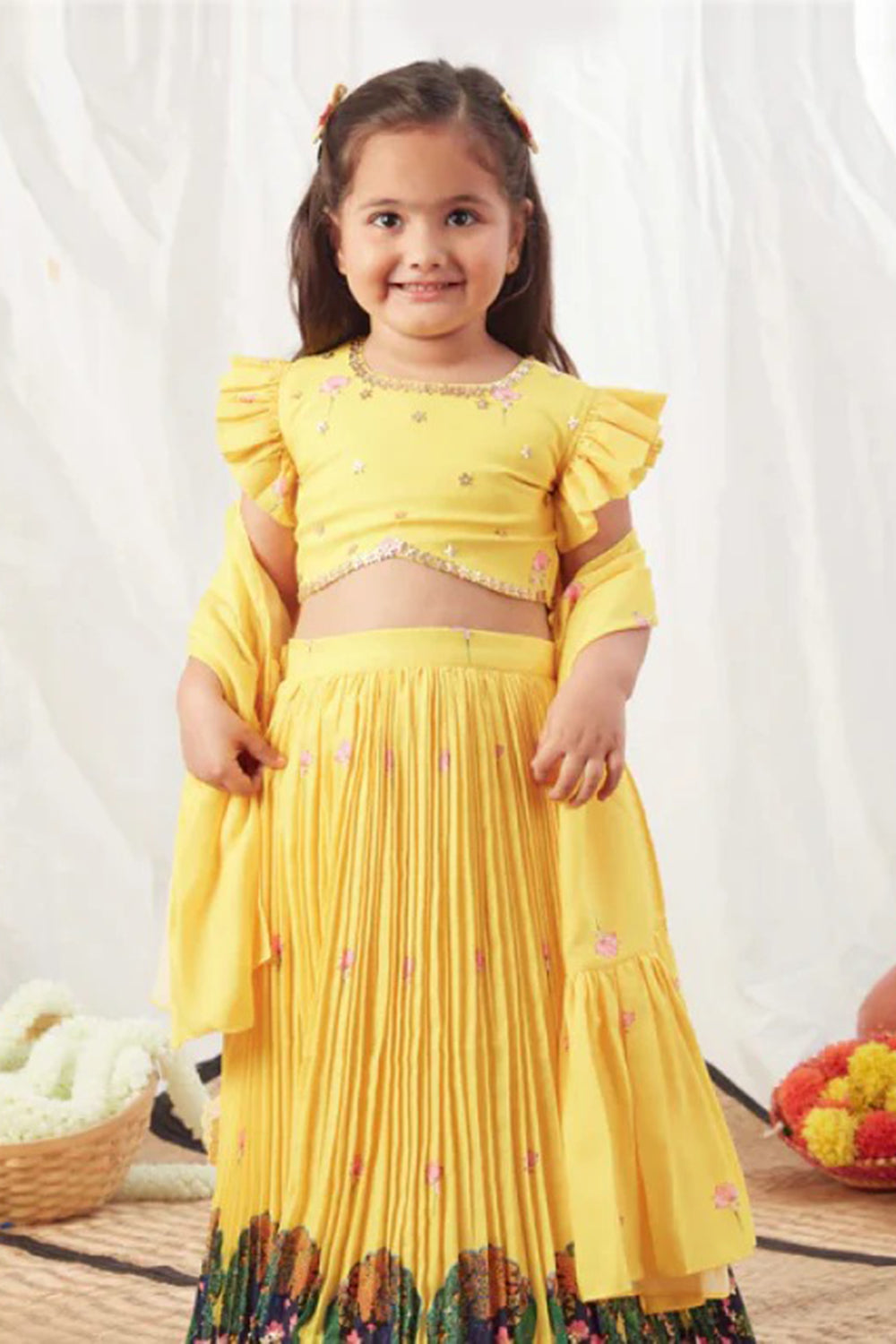 YELLOW PICHWAI LEHENGA SET