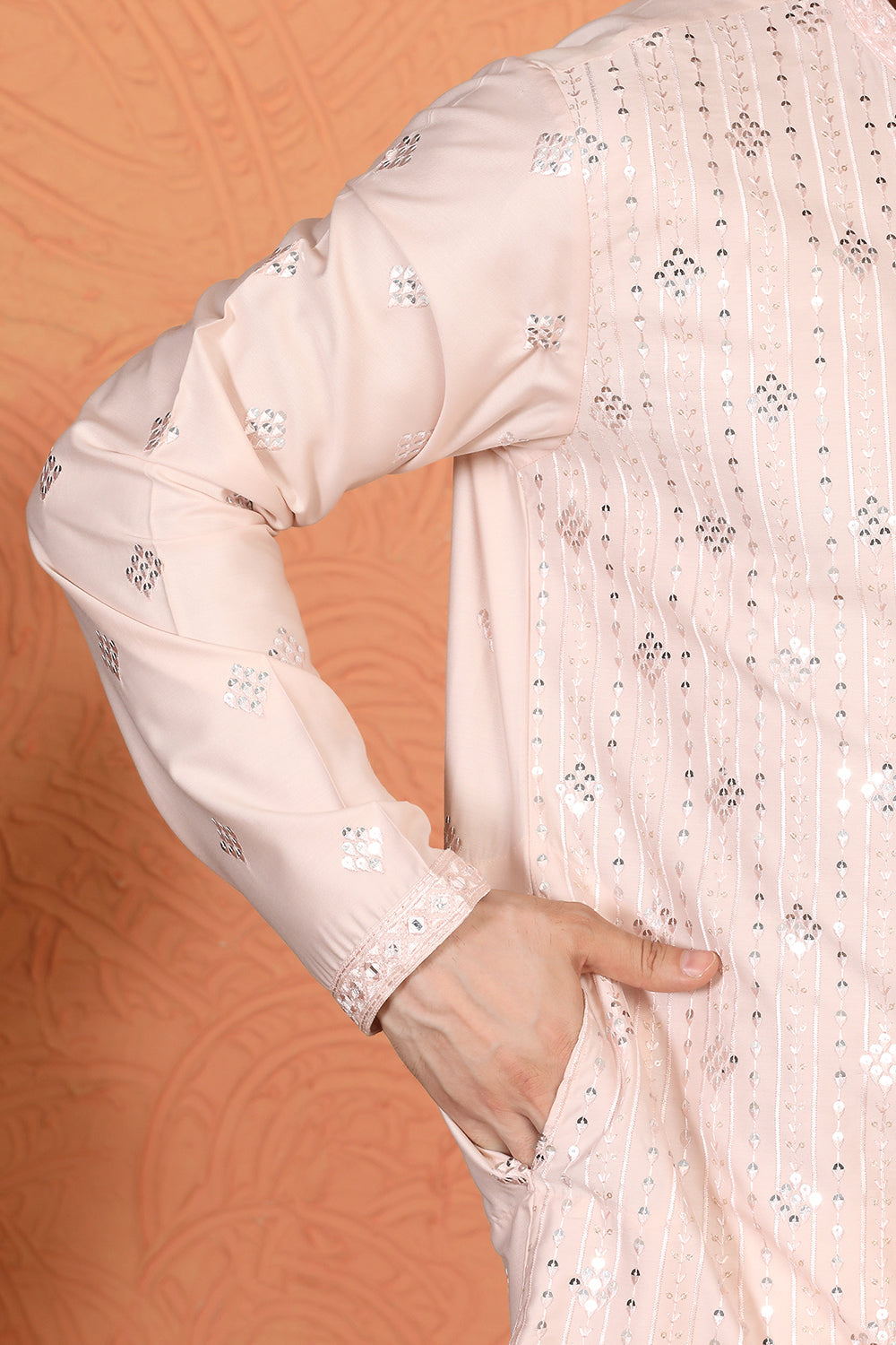 Krish Mirror Embroidered Kurta with Loose Fit Parallel Pants