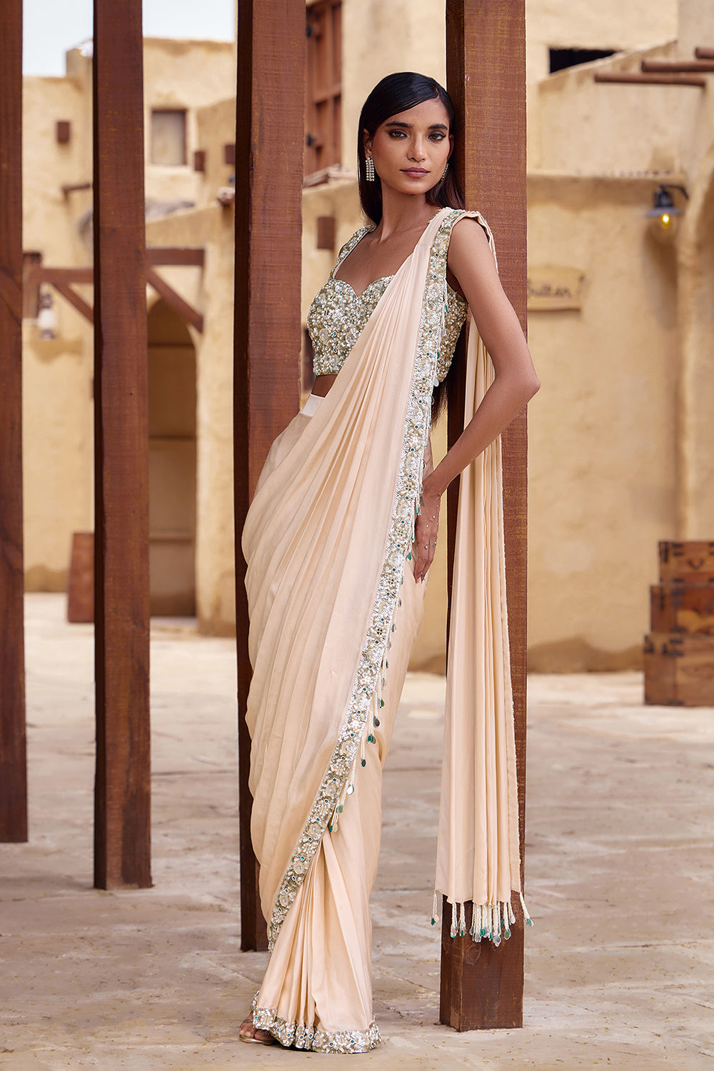 Kumudini Draped Saree Set